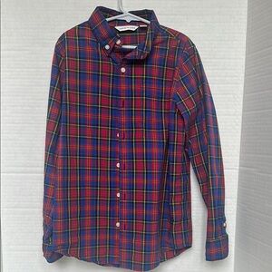 Janie and Jack Boys Colorful Plaid Button down shirt size 10
